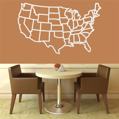 Metal World Map Wall Art, States of America Map, Metal USA Map, Metal Wall Decor, Interior Decoration, Wall Hanging, Home Living Room Decor