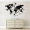 Metal World Map Wall Art, World Map Compass Continent, Metal Wall Decor, Interior Decoration, Wall Hanging Home Office Decor 5 Color Options