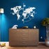 Metal World Map Wall Art, World Map Compass Continent, Metal Wall Decor, Interior Decoration, Wall Hanging Home Office Decor 5 Color Options