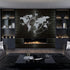 Metal World Map Wall Art, World Map Compass Continent, Metal Wall Decor, Interior Decoration, Wall Hanging Home Office Decor 5 Color Options
