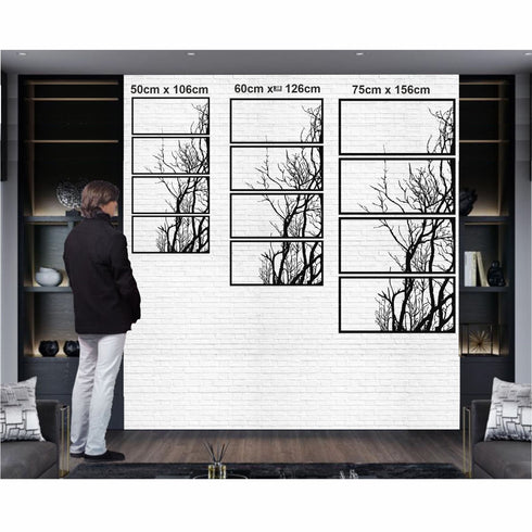 Metal Wall Art, 4 Panels Tree of Life Decor, Metal Tree Decoration, Metal Wall Hangings, Tree Sign, Home Decor, Metal Wall Decor, Vertical