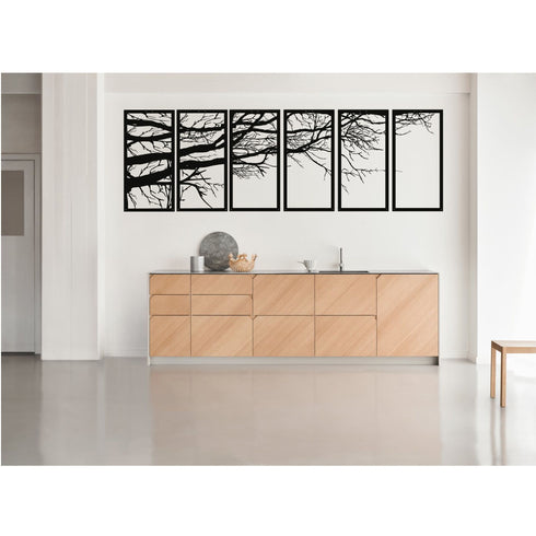 Metal Wall Art, Tree of Life Decor, Metal Tree Decoration, Metal Wall Hangings, Home Decor, Metal Wall Decor, 5 - 6 - 7 Panels Option