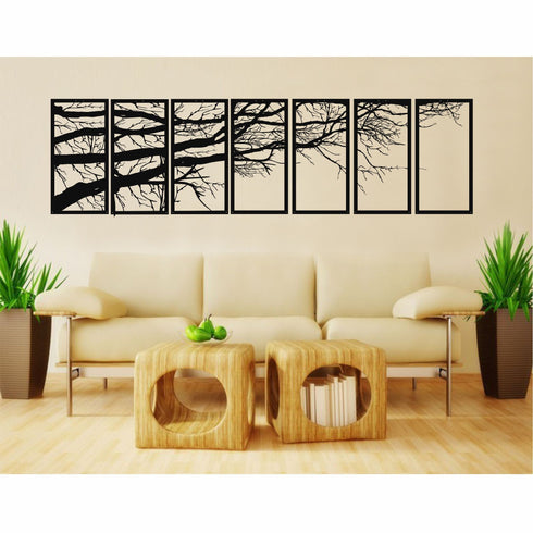 Metal Wall Art, Tree of Life Decor, Metal Tree Decoration, Metal Wall Hangings, Home Decor, Metal Wall Decor, 5 - 6 - 7 Panels Option