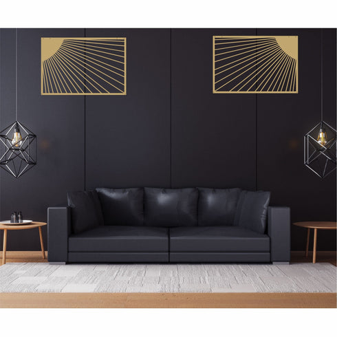 Metal Wall Art, Sunshine Art, Metal Sun Decor, Metal Wall Decor, Home Living Room Decor, Wall Hangings, Geometric Wall Art, Gold Decoration