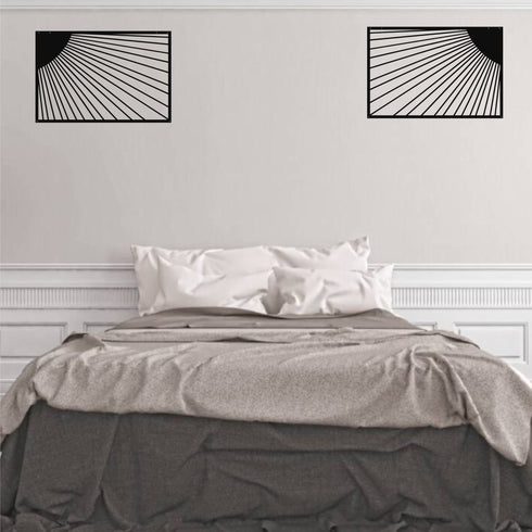 Metal Wall Art, Sunshine Art, Metal Sun Decor, Metal Wall Decor, Home Living Room Décor, Wall Hangings, Geometric Wall Art, Black or Gold