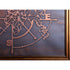 Copper Relief Wall Décor, Geometric World Map Wall Art, Copper Wall Art, Home Living Room Decoration, Compass World Map Decor