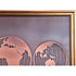 Copper Relief Wall Décor, 3 Globes World Map Wall Art, World Map Wall Art, Home Living Room Decoration, World Map Decor