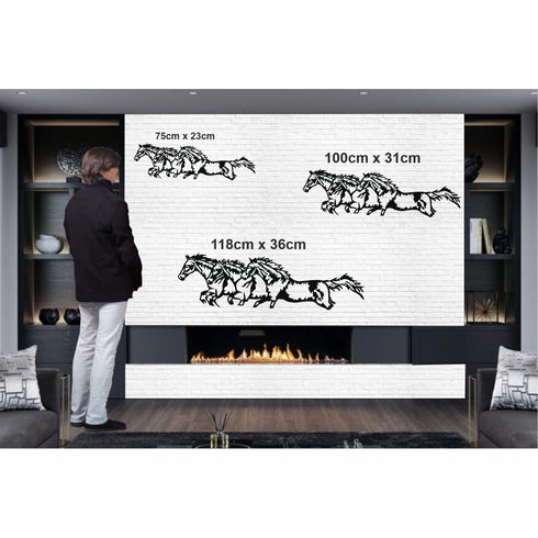 Metal Wall Art, Metal Horse Art, Farmhouse Decor, Horse Family Sign, Metal Wall Decoration, Home Living Room Entryway Decor, Wall Hangings