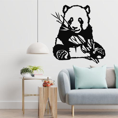 Metal Wall Decor, Panda Wall Art, Panda Bear Decoration, Nature Wall Art, Panda Lover Gift, Wall Hangings, Metal Sign, Home Décor