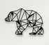 Metal Wall Art, Metal Bear Decor, Geometric Bear Wall Art, Home Office Decoration, Wildlife Lover Gift, Metal Wall Hangings