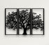 Tree of Life 3 Panels, Metal Tree Wall Art, Tree Sign, Metal Wall Decor, 3 Pieces Wall Hangings, Metal Wall Art, Home Decoration