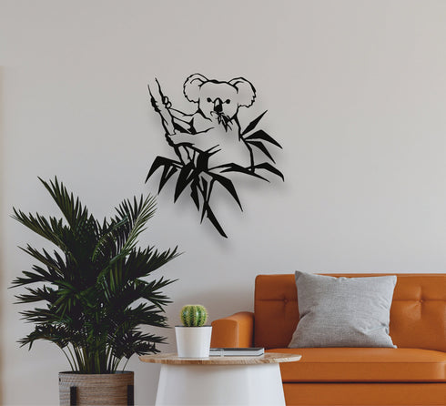 Metal Wall Art, Metal Koala Bear Decor, Interior Decoration, Metal Sign, Australian Bear, Metal Wall Decoration, Home Office Decor