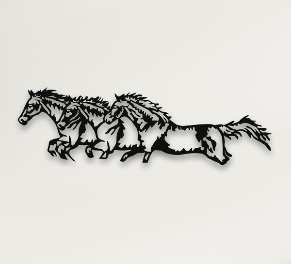 Metal Wall Art, Metal Horse Art, Farmhouse Decor, Horse Family Sign, Metal Wall Decoration, Home Living Room Entryway Decor, Wall Hangings