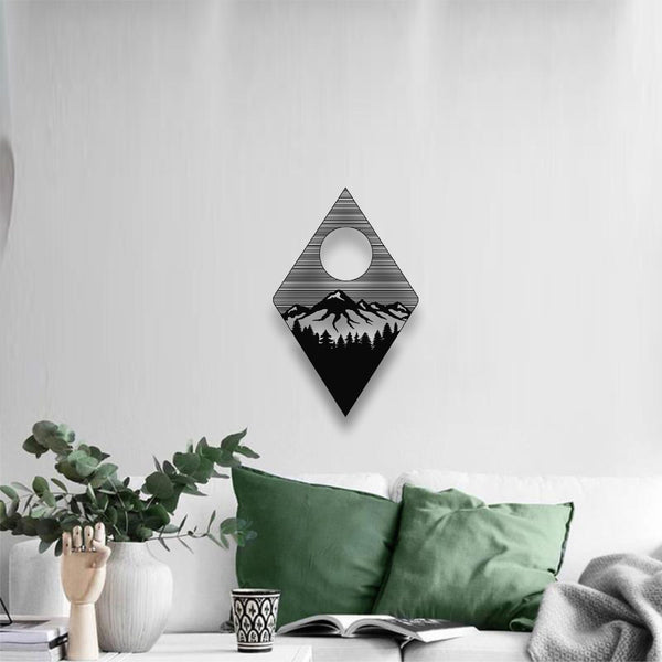 Metal Wall Art, Triangle Mountain And Sun ,Home Decoration ,Wall Sculpture, Metal Wall Art, Interior Decoration,Indoor Outdoor Hangings,