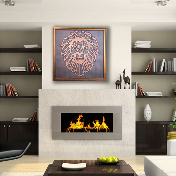 Copper Relief Wall Décor, Lion Head Wall Art, Copper Wall Art, Home Living Room Decoration, Wall Hangings, Lion Head Decor