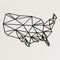 Metal World Map Wall Art, Geometric America Map, Metal USA Map, Metal Wall Decor, Interior Decoration, Wall Hanging, Home Living Room Décor