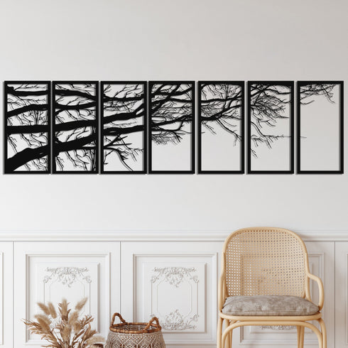 Metal Wall Art, Tree of Life Decor, Metal Tree Decoration, Metal Wall Hangings, Home Decor, Metal Wall Decor, 5 - 6 - 7 Panels Option