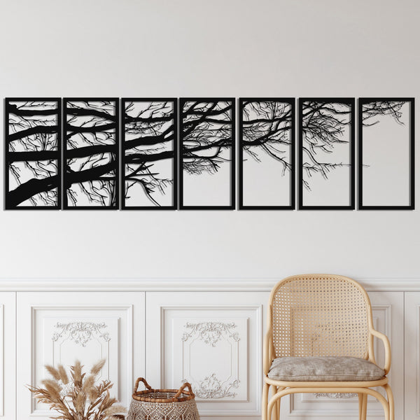 Metal Wall Art, Tree of Life Decor, Metal Tree Decoration, Metal Wall Hangings, Home Decor, Metal Wall Decor, 5 - 6 - 7 Panels Option