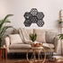 Hexagon Metal Wall Art, Geometric Wall Signs, Living Room Decoration, Metal Wall Hangings, Home Decor, Metal Wall Decor Sets