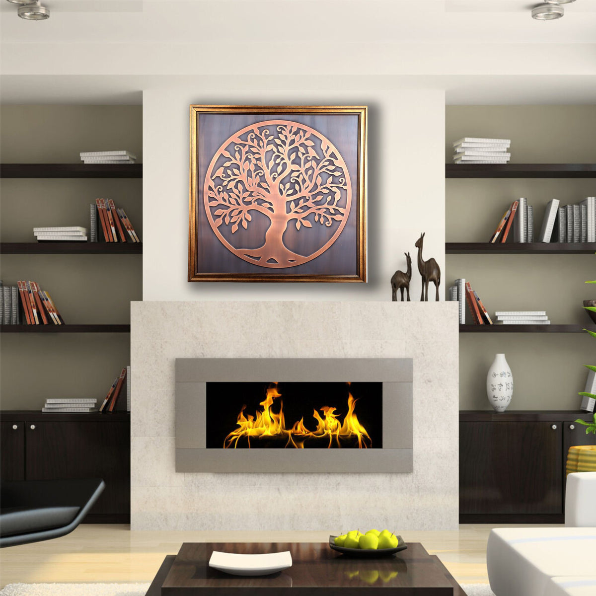 Copper Relief Wall Décor, Family Tree Wall Art, Copper Wall Art, Home ...
